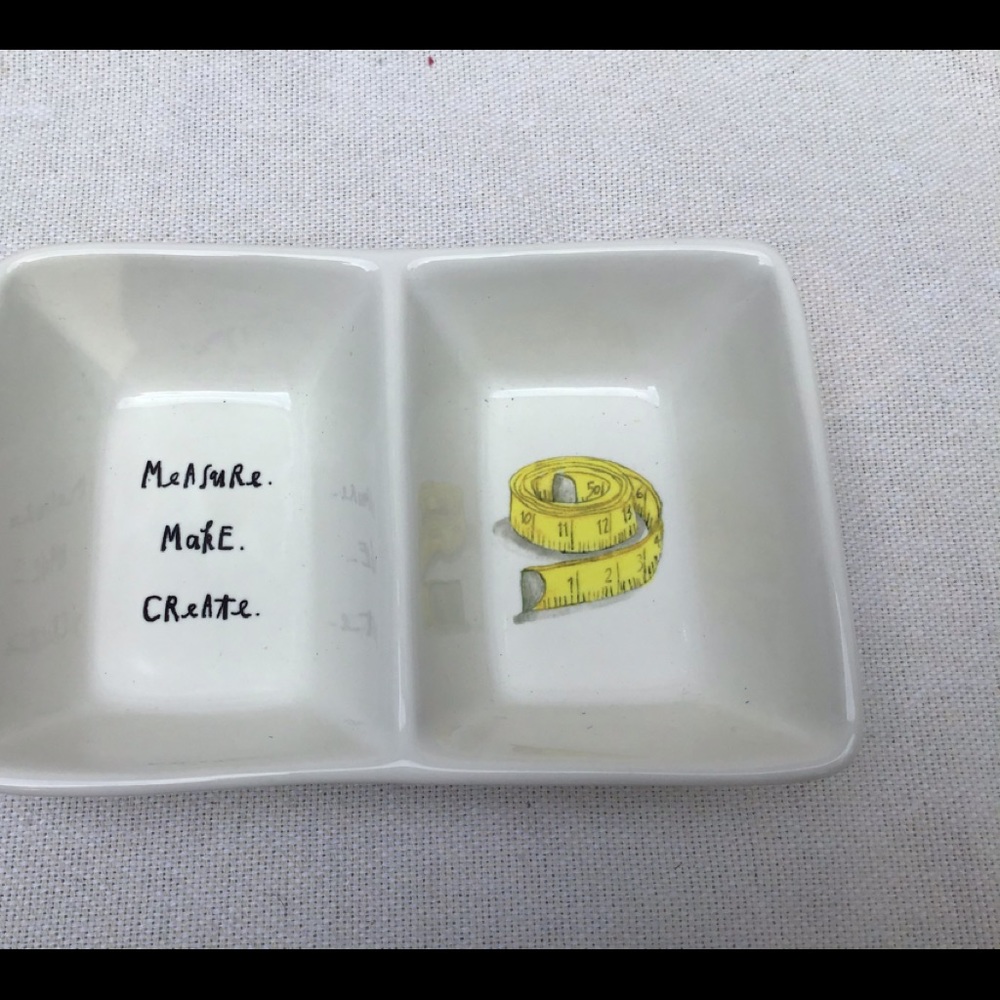 Rae Dunn Measure Make Create Divided Trinket Dish
